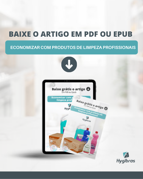 Banner economizar com produtos de limpeza profissionais