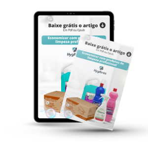 Capa economizar com produtos de limpeza profissional Hygibras